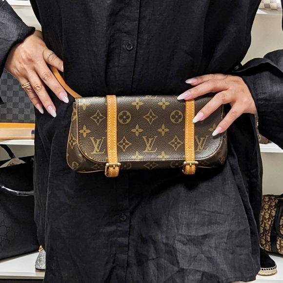 Authentic Louis Vuitton Monogram Marelle Belt Bum Bag Unisex - Picture 11 of 12